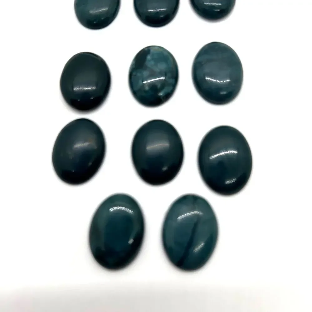 Dyed Green Agate Cabochons For Jewelry‎ Making Lot of 11